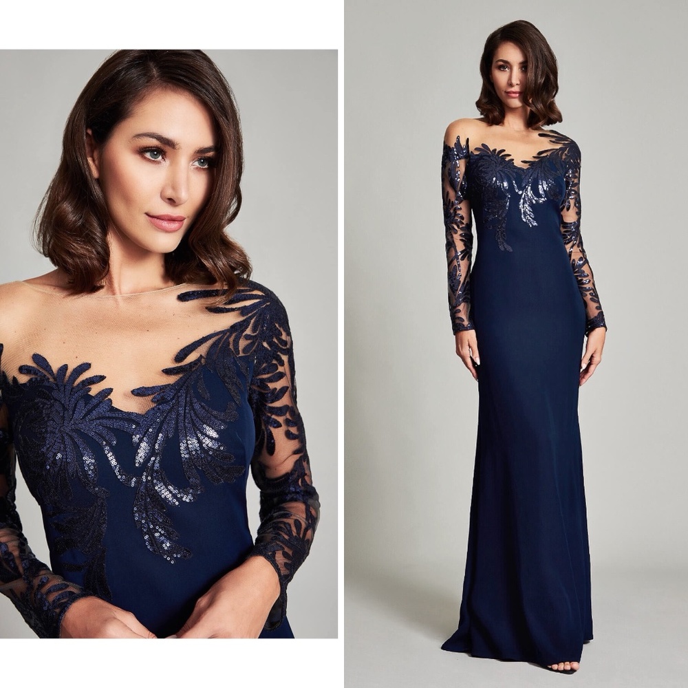 Tadashi shoji Zelter Sz 10 sequin gown